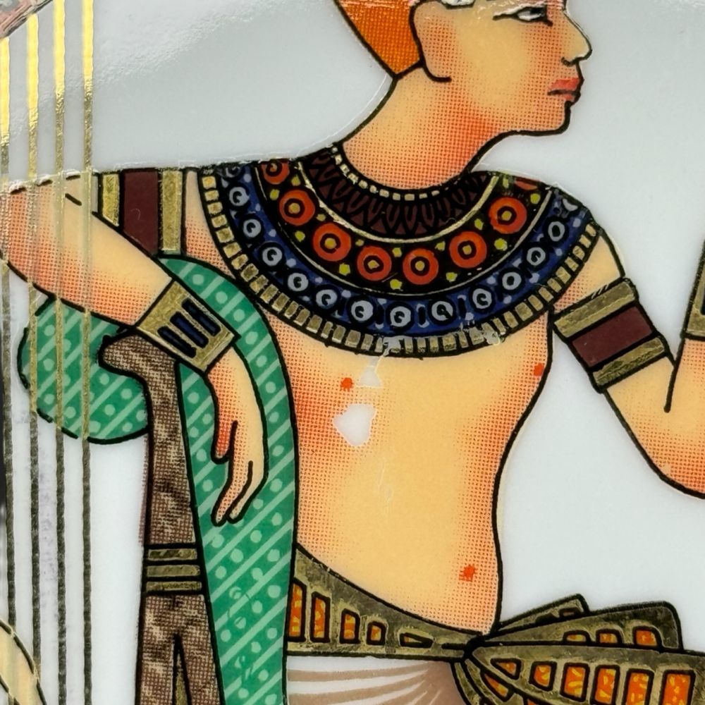 Talerz piękna królewska porcelana wzór egipt B41817