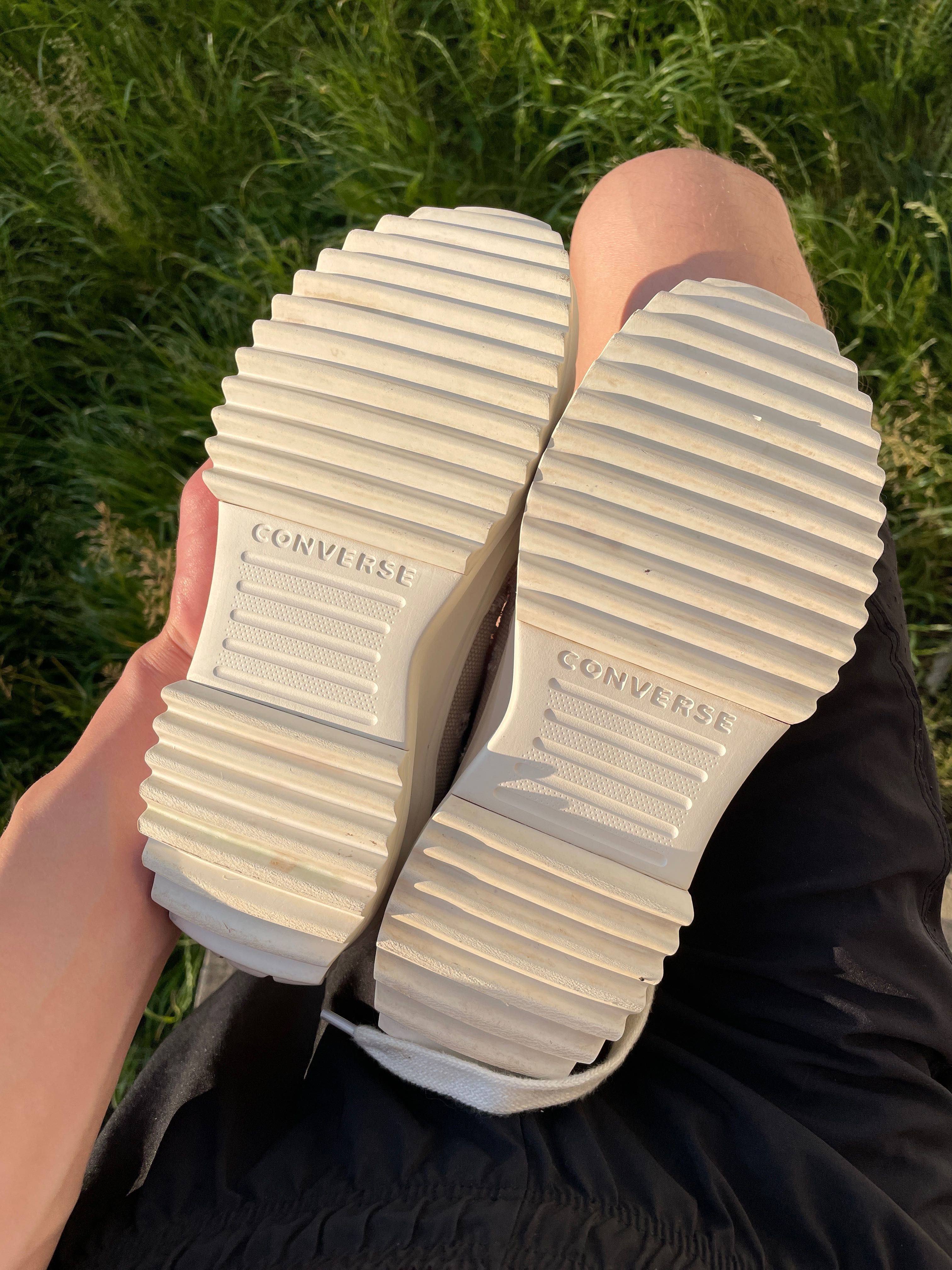 ОРИГІНАЛ Converse Run Star Hike Patch Platform High Beach Stone 40,5