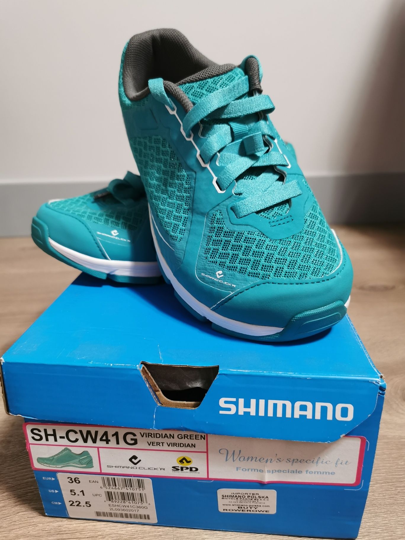 Nowe buty rowerowe Shimano SH-CW41G Viridian Green
