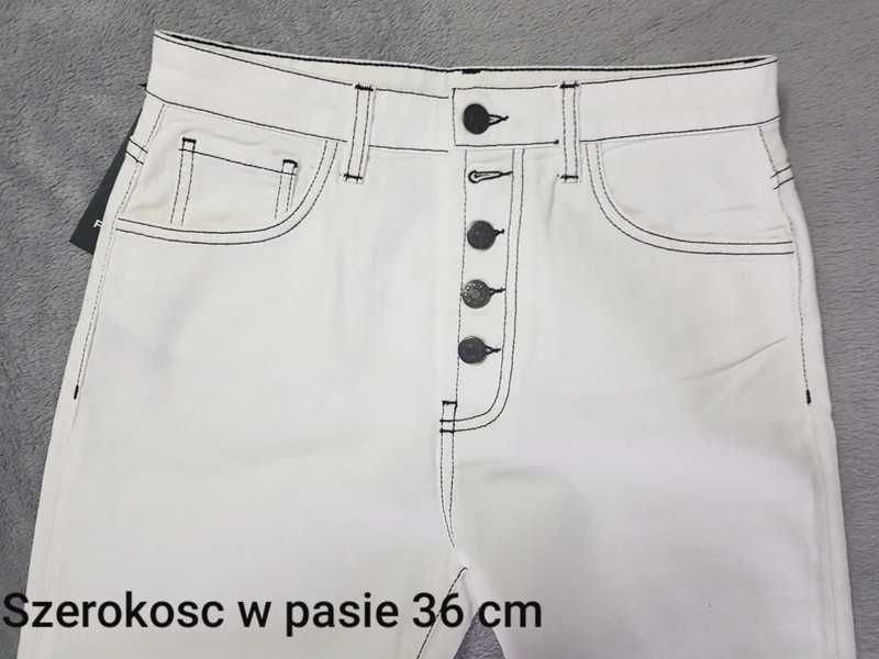 PINKO Spodnie jeans białe rozm. 36/38