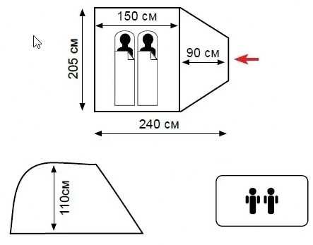 Двомісний намет Tramp Lite Fly 2