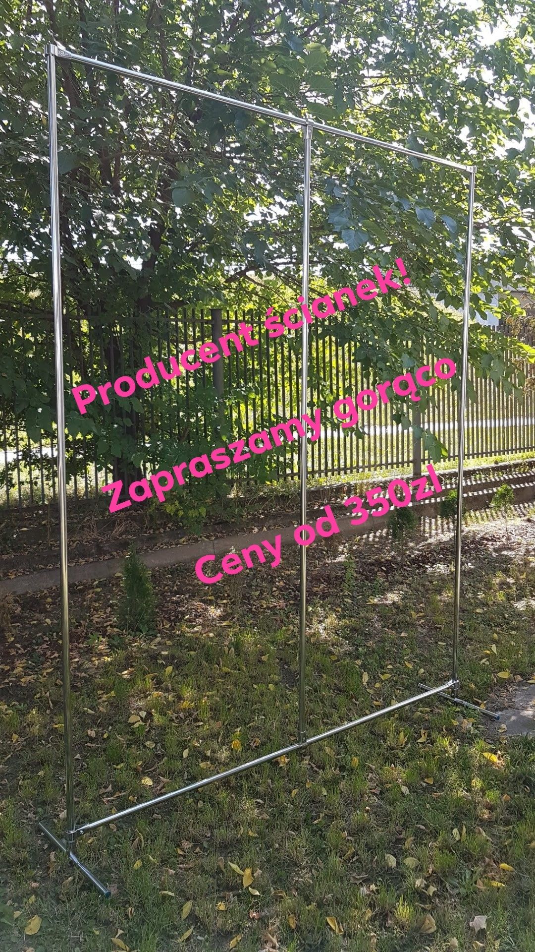 ścianka weselna stelaż na wymiar tło za młodą parą TANIO i SZYBKO