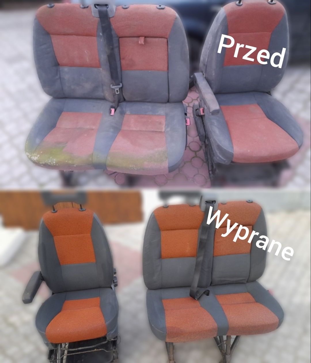 Pranie tapicerki kanap narożników wykładzin foteli samochodowych TIR