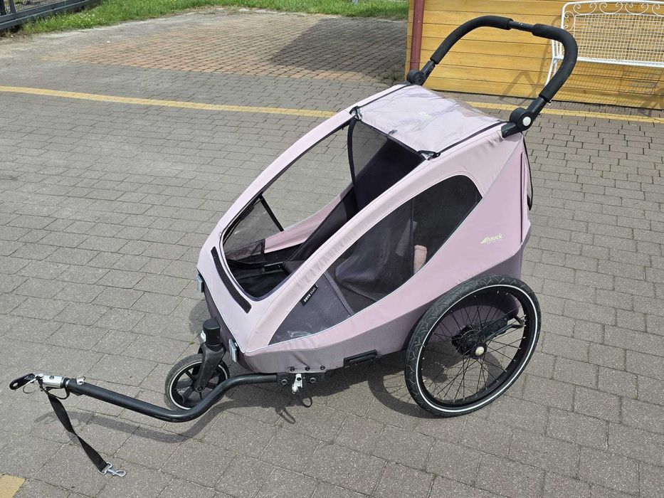Hauck Przyczepa rowerowa 2w1 Buggy DRYK DUO rose