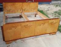 Łóżko drewniane orzech czeczot PRL 180