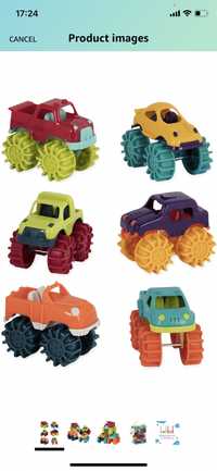 Battat Mini Monster Trucks, набір машинок Баттат