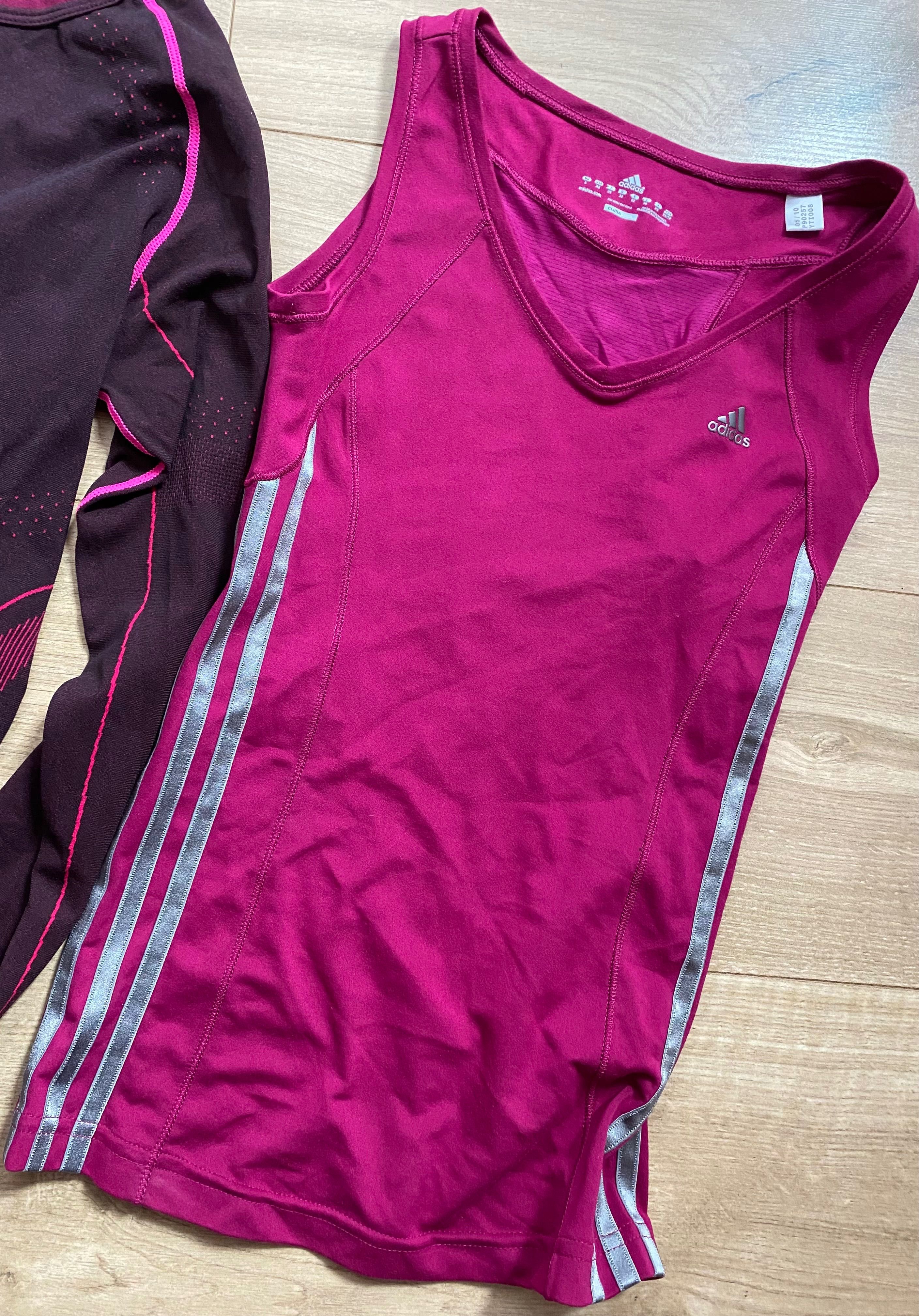podkoszulek koszulka Adidas do biegania i uprawiania sportu