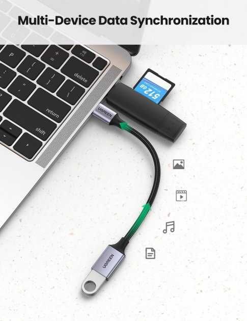 Ugreen Type-C to USB OTG кабель адаптер переходник USB 3.0