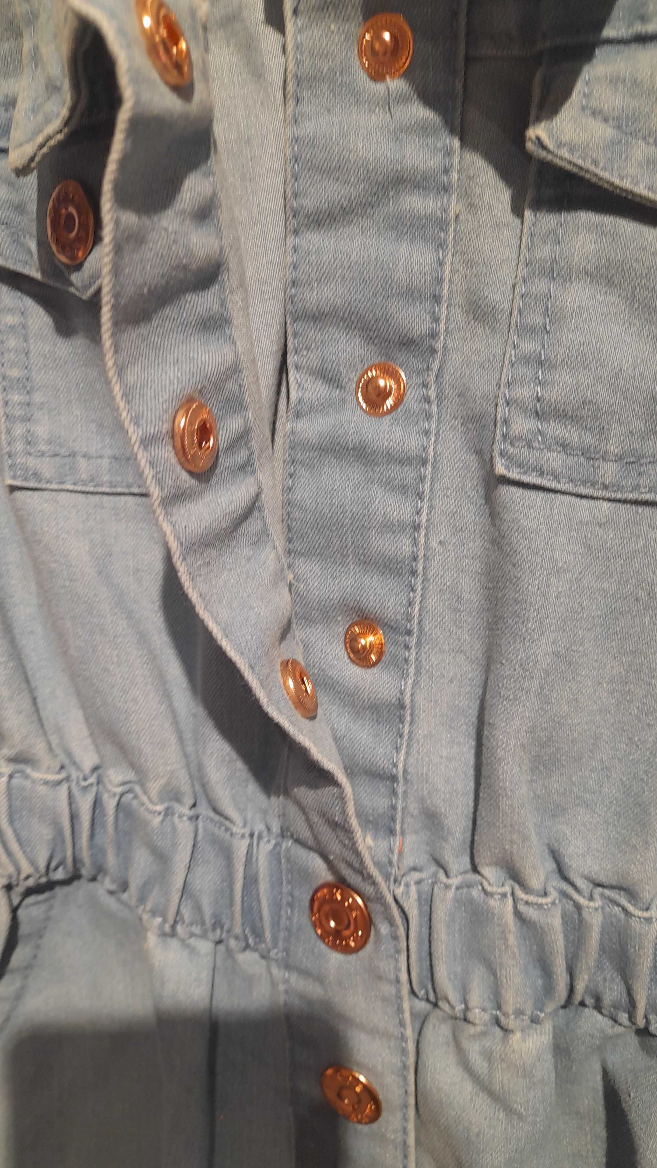 Kombinezon jeans dla dziewczynki 98