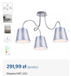 Lampa sufitowa luk zwis chrom super stan