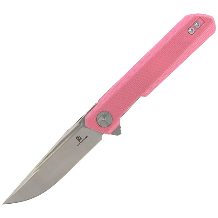 Nóż Bestechman Mini Dundee Pink G10, Stonewashed / Satin D2 by Ostap