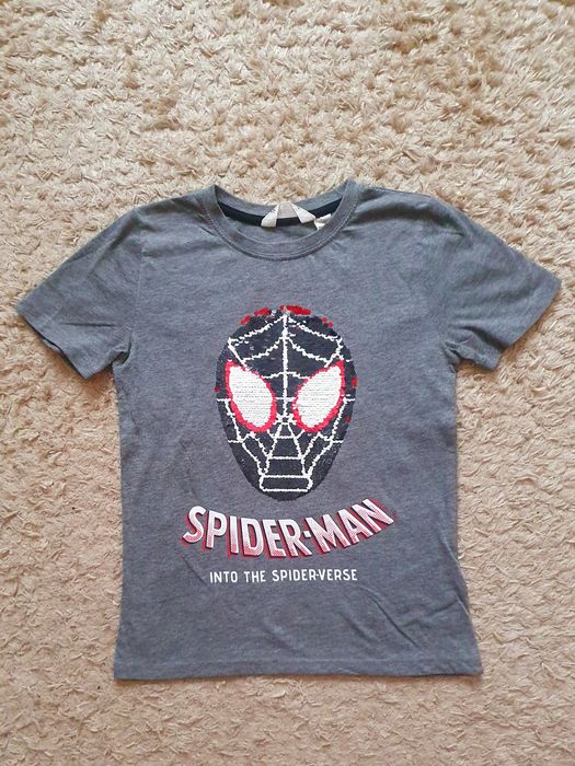 Футболки с паетками Minecraft  Spiderman Динозавр 9лет