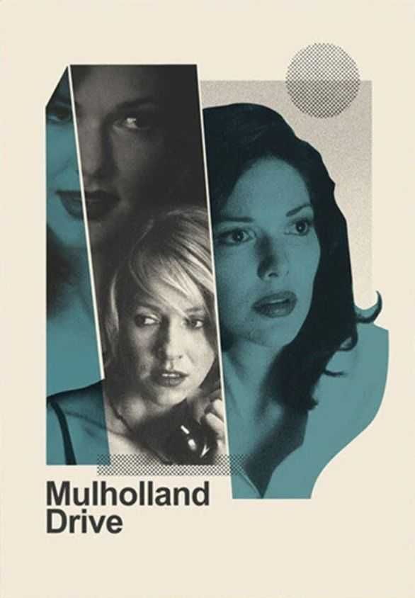 PIĘKNY plakat filmowy MULHOLLAND DRIVE płótno