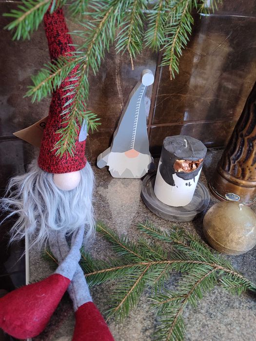 Різдвяний декор гном ельф аромат свічка Эльф аромосвечка