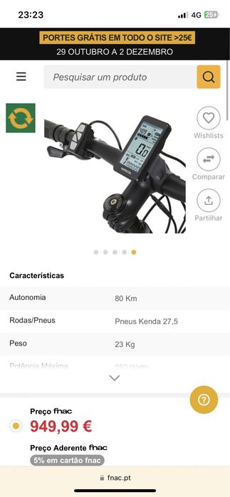 (SEMI-NOVA) Bicicleta eletrica Wayscral E200 ( AUTONOMIA DE ATE 80KM)