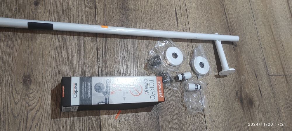 Karnisz pojedynczy TOKYO Easy 19mm 180cm,biały mat