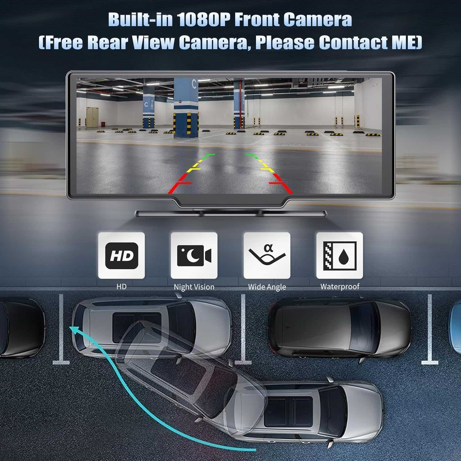 Bezprzewodowe radio samochodowe Carplay & Android Auro, 9,3 cala