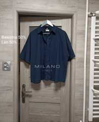Bluzka koszula bawełna len oversize poszukiwana modna must have Milano