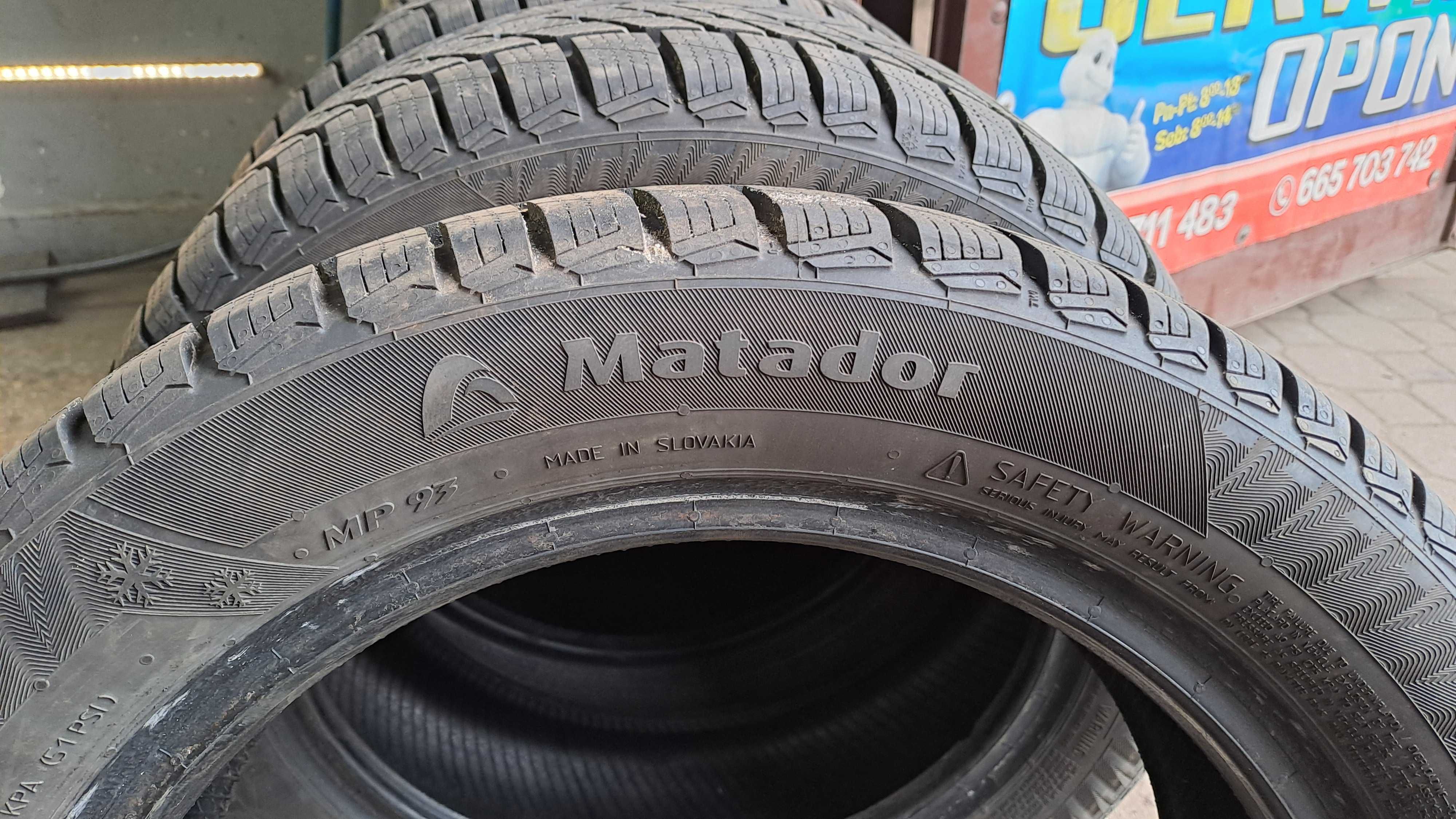 195/50r15 matador opony zimowe uzywane 2022r 7,5mm bieznik