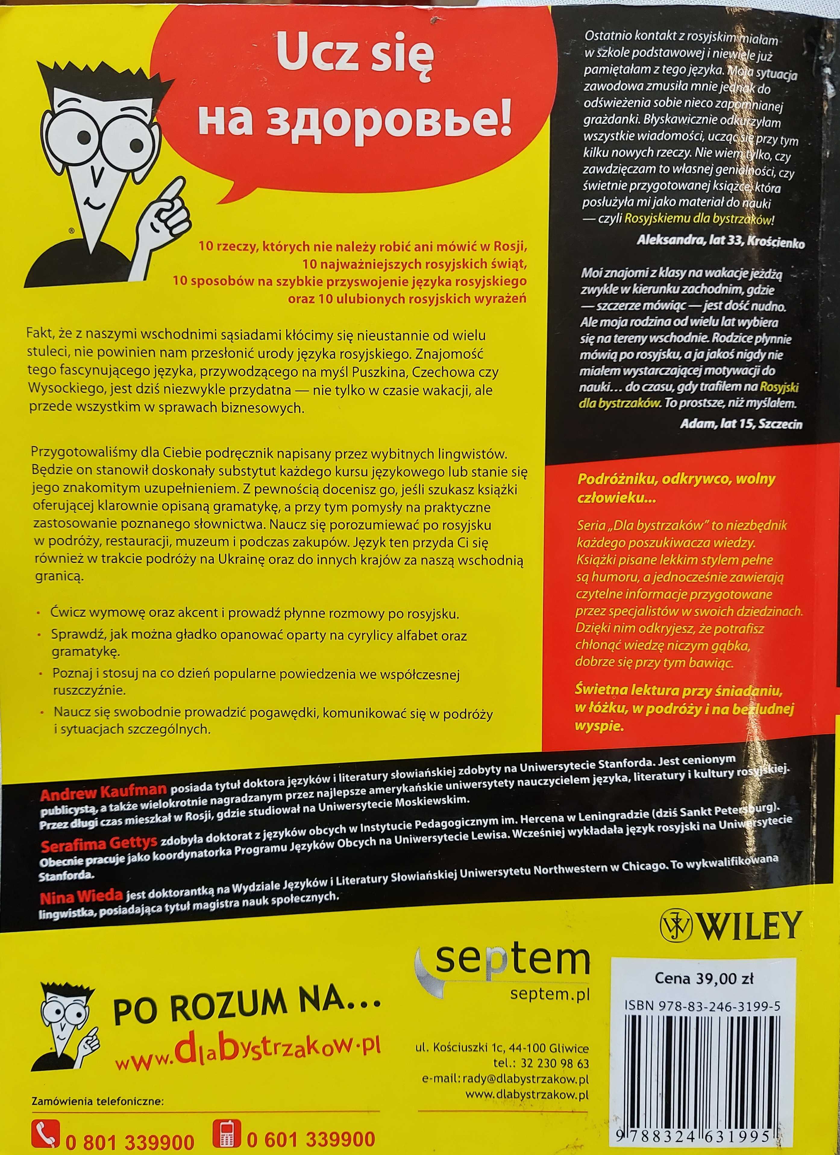 ROSYJSKI DLA BYSTRZAKÓW Kurs dla początkujących + CD - Andrew Kaufman
