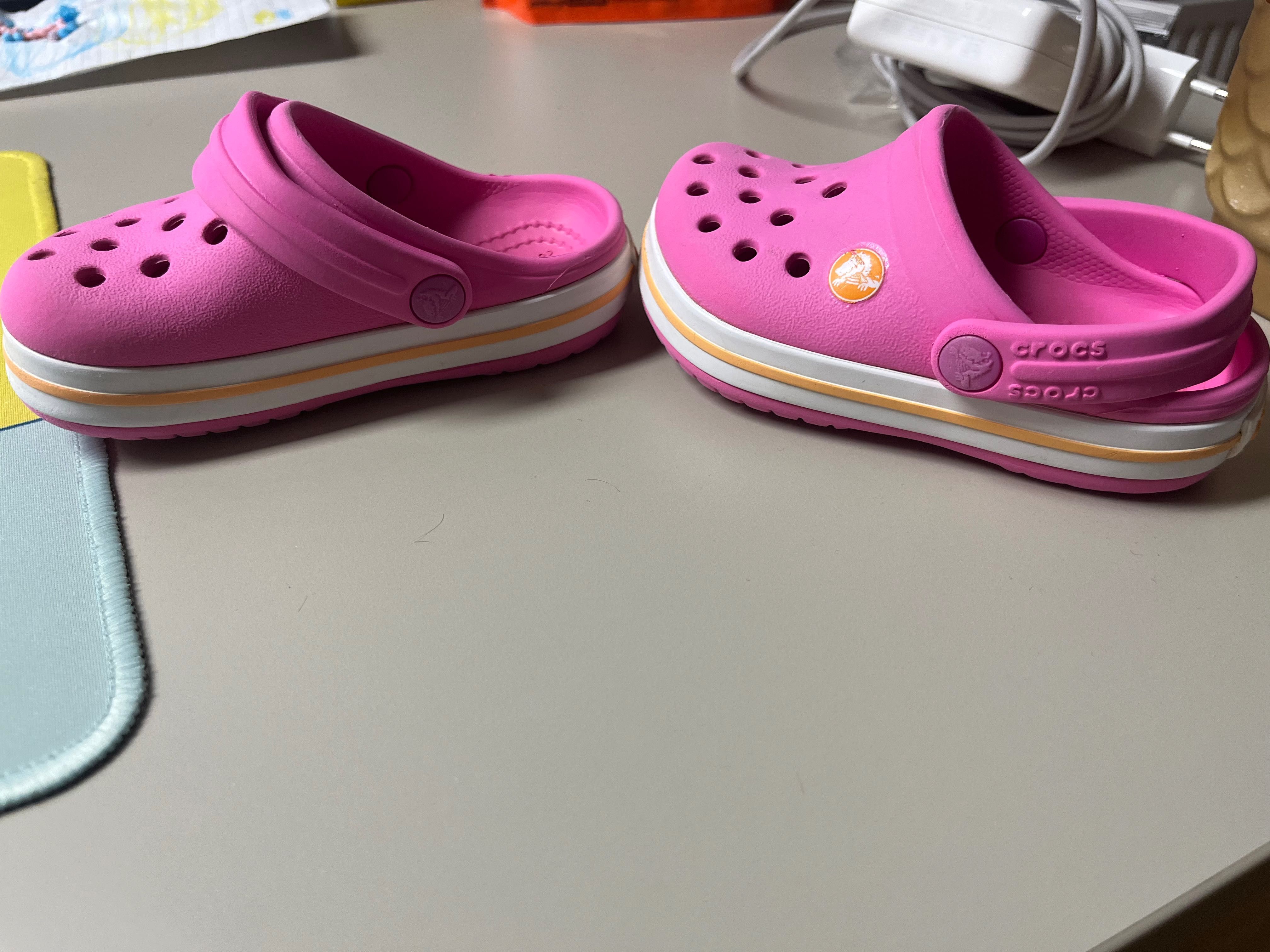 Crocs Iconic Comfort Pink kapcie dziecięce