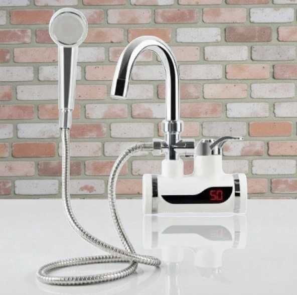 Міні бойлер водонагрівач душ з бічним підключенням