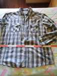 Camisa axadrezada em tons de ciza - tamanho XL