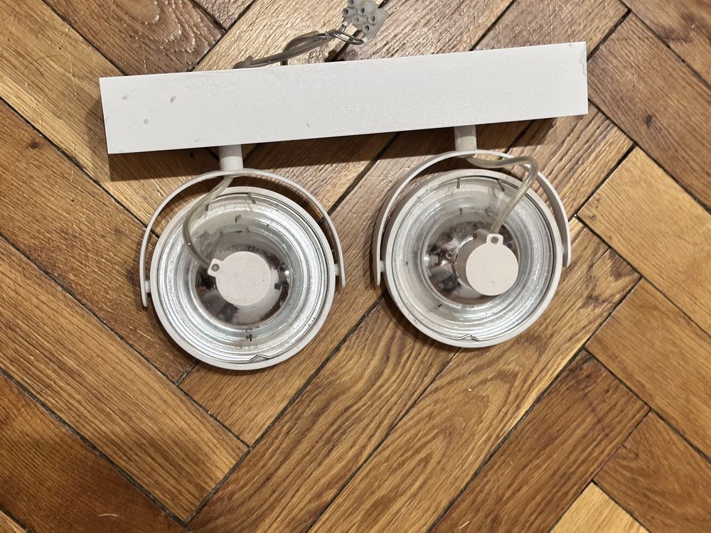 Reflektor dwu punktowy biały listwa