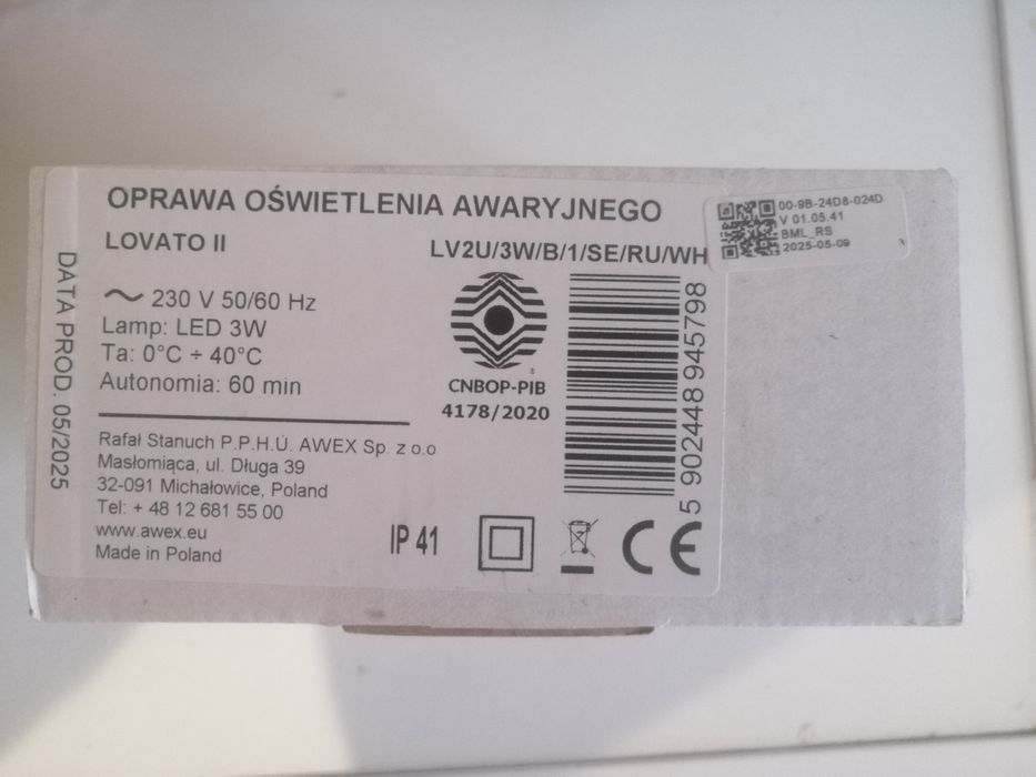 Lampa oświetlenia awaryjnego Lovato II