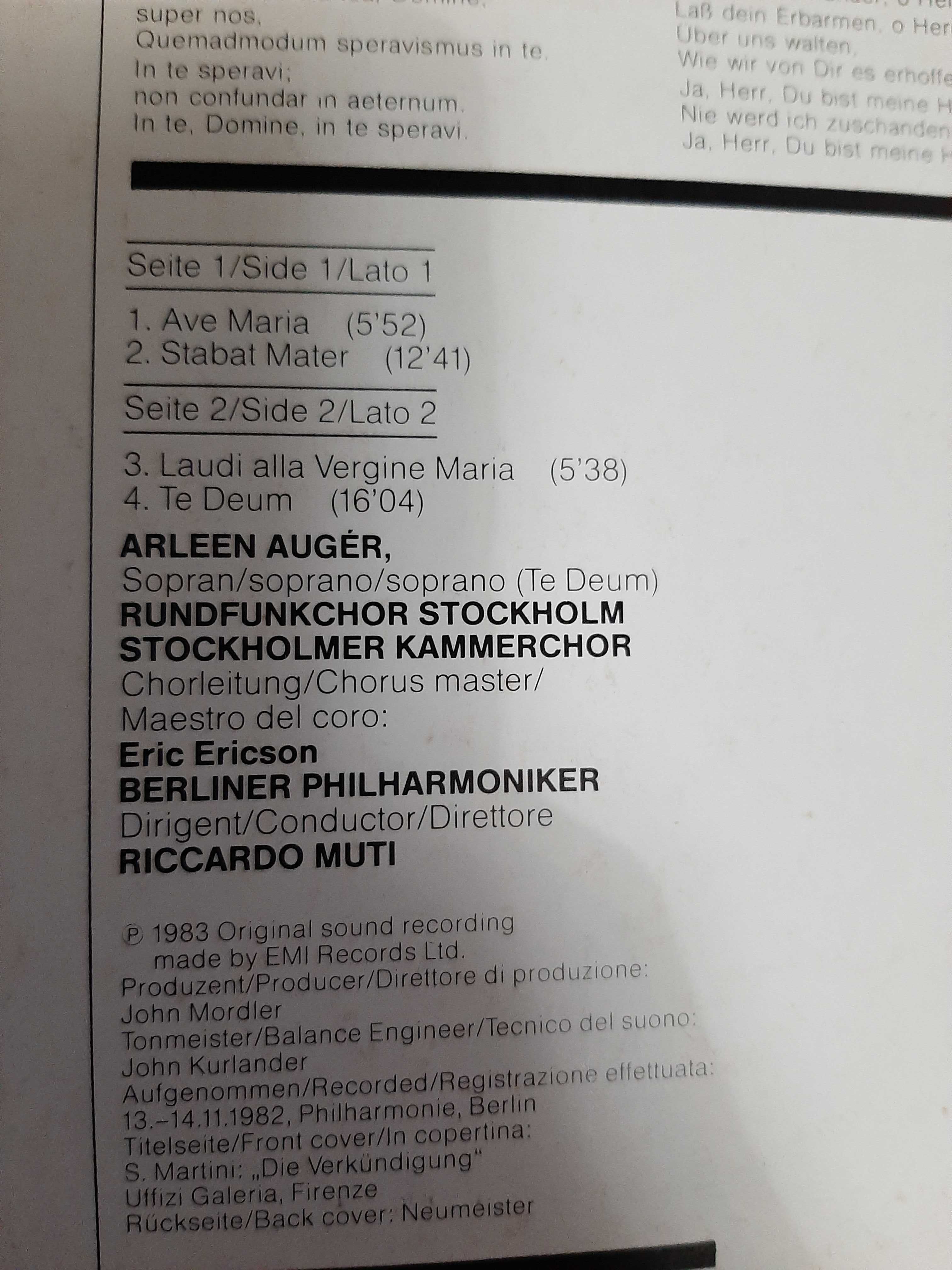 Verdi – Quattro Pezzi Sacri – Arleen Auger, Berliner P – Riccardo Muti