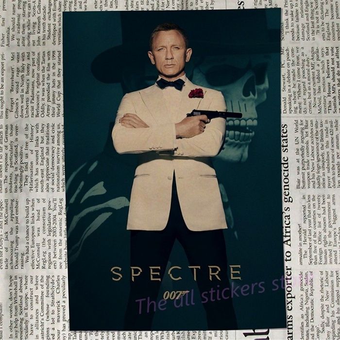 Плакат постер фото декор Джеймc Бонд Агент 007 Бондиана Крейг Скайфол