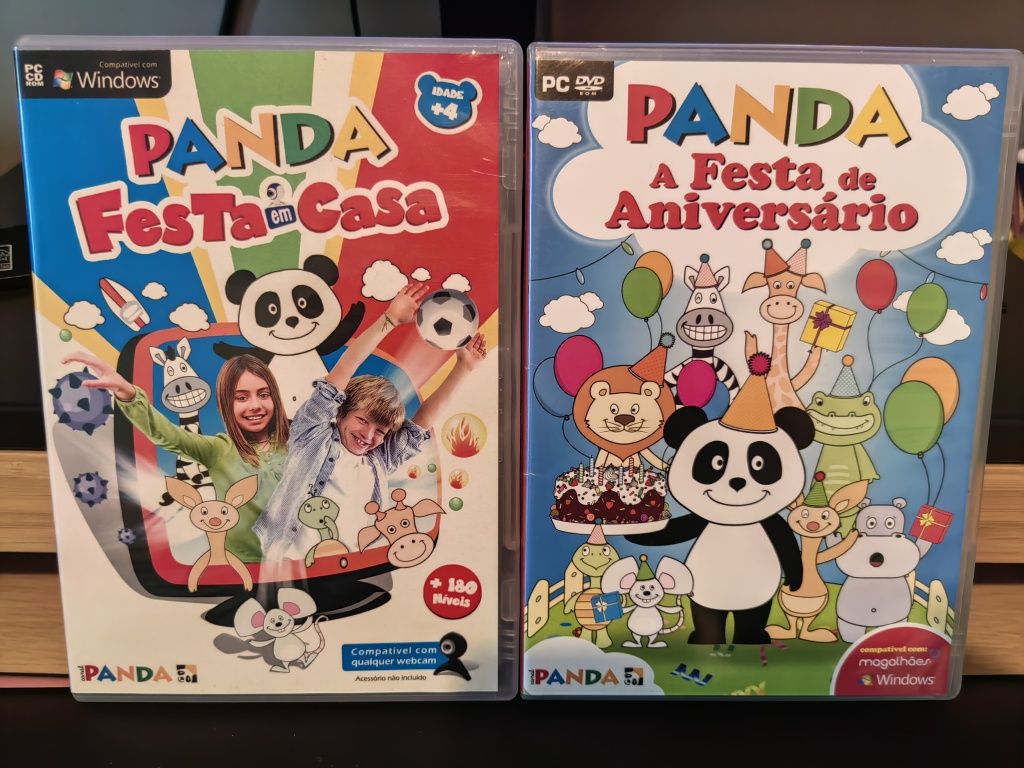 Jogos PC DVD "Panda Festa em Casa" e "Panda A Festa de Aniversário"