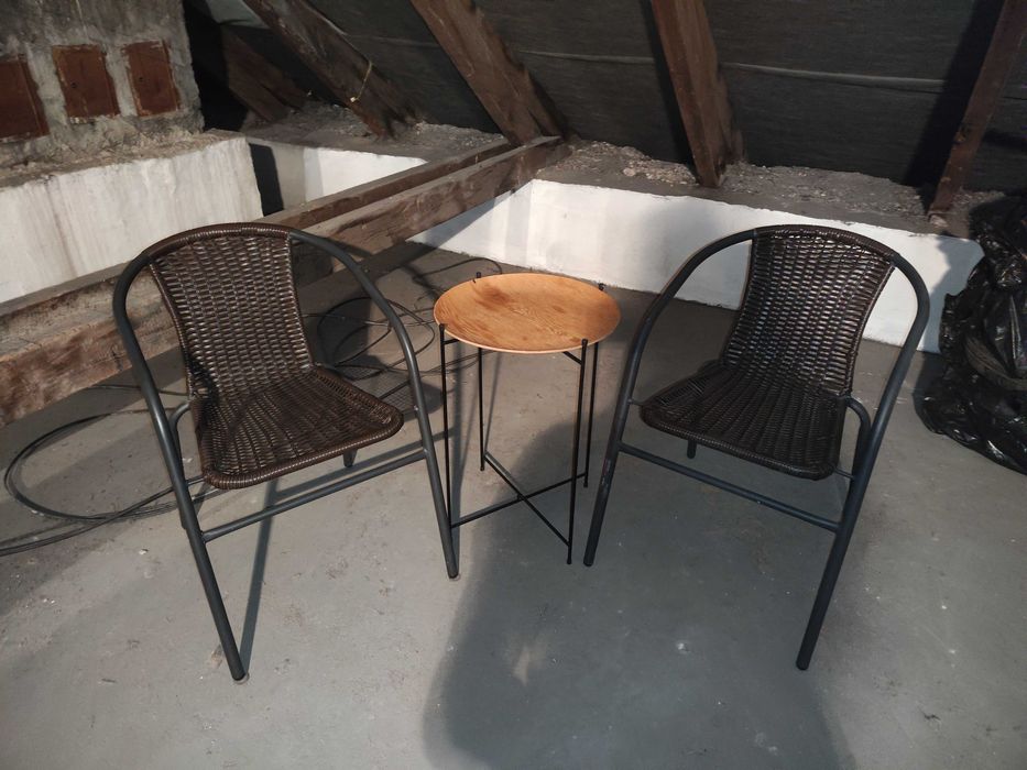 Zestaw ogrodowy na taras krzesła + stolik