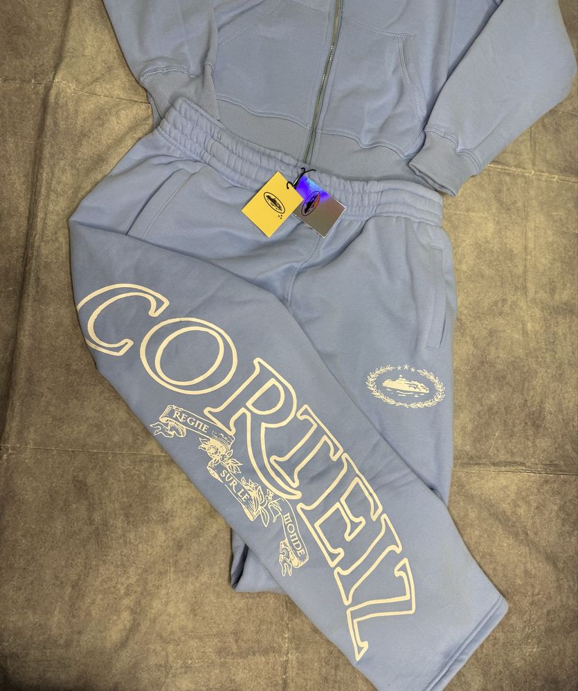 Костюм Corteiz Alcatraz Blue ,на флисе,спортивный костюм кортез M L XL