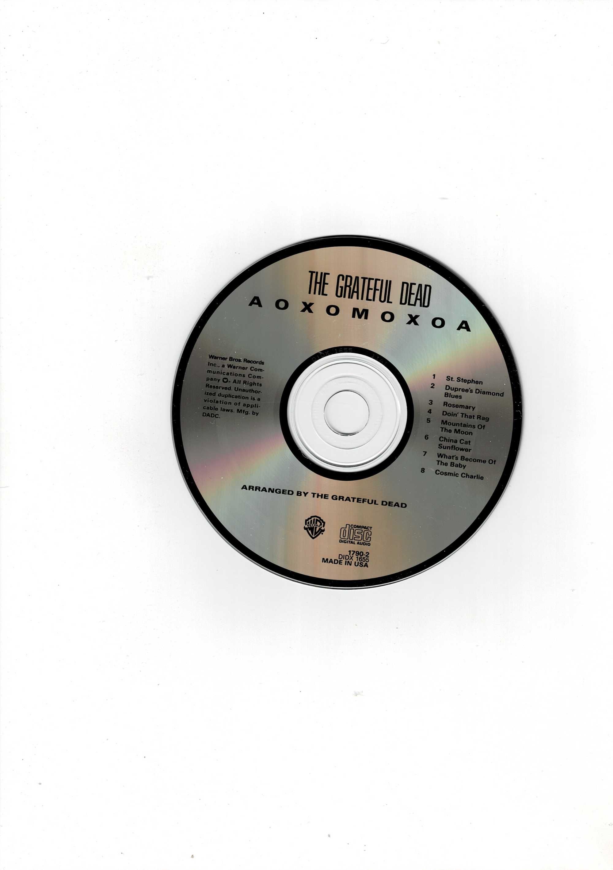 THE GRATEFUL DEAD Aoxomoxoa CD 1991 USA Idealna Bez rysek