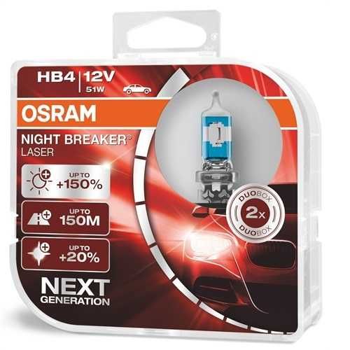 Lâmpadas Osram HB4 Night Breaker Laser