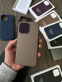 Чехол шкіряний кожаный MagSafe айфон магнитом iPhone 15 анимация