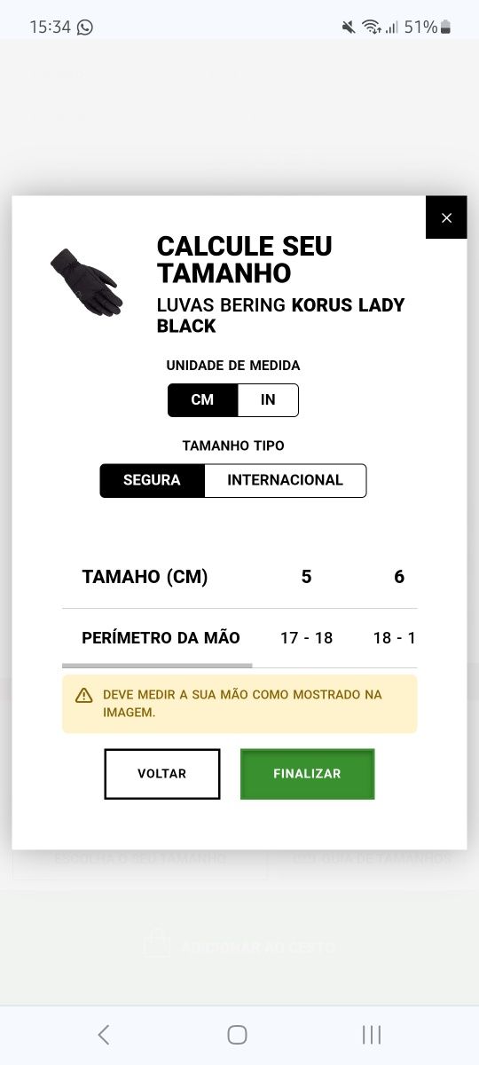 Luvas lady Korus Bearing