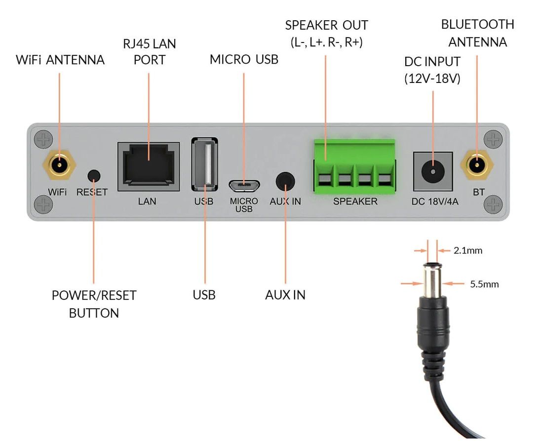 Arylic A30+ Miniwzmacniacz stereo A30+ 30W x 2 WiFi