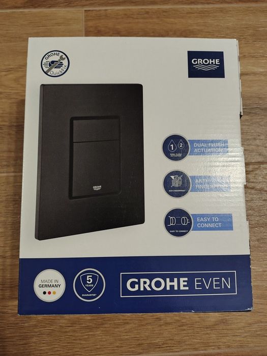 Nowy przycisk GROHE Even czarny mat