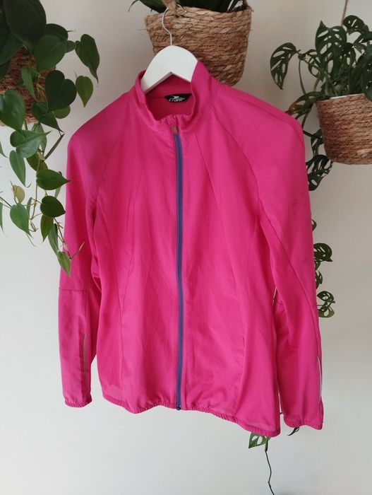 Cienka kurtka do biegania, jesienna, wiosenna, letnia, kieszonka, różo