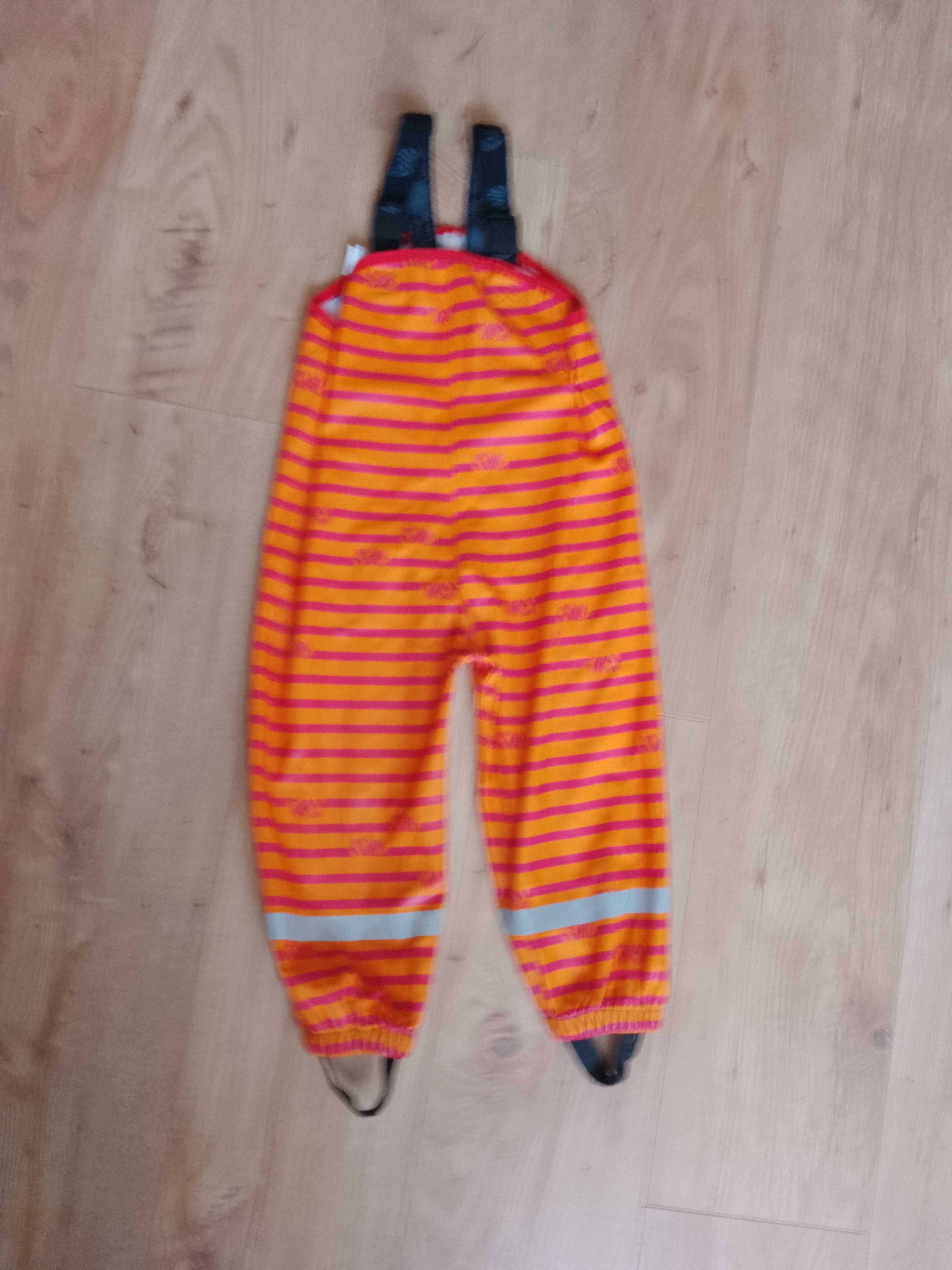 VilL spodnie na deszcz dziewczęce na szelkach r. 92-98