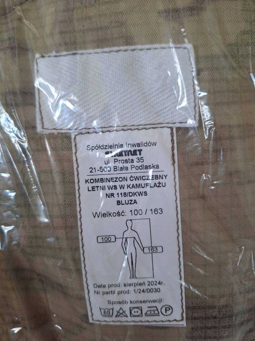 Letni kombinezon ćwiczebny WS NR 118/DKWS Kamuflaż Bluza/Spodni