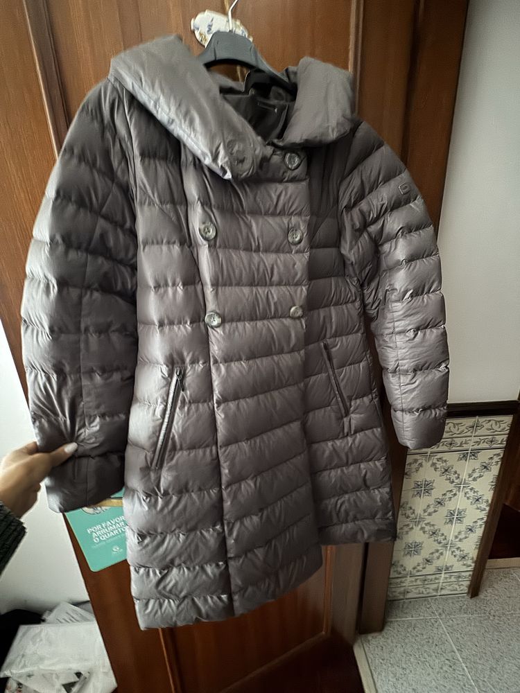 Casaco de pena comprido North Face M