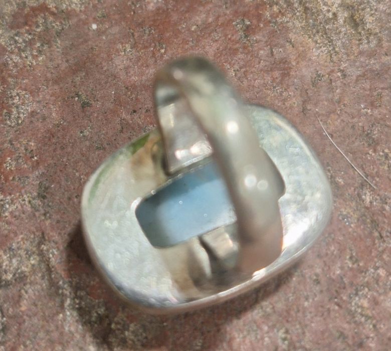Pierścionek srebro larimar