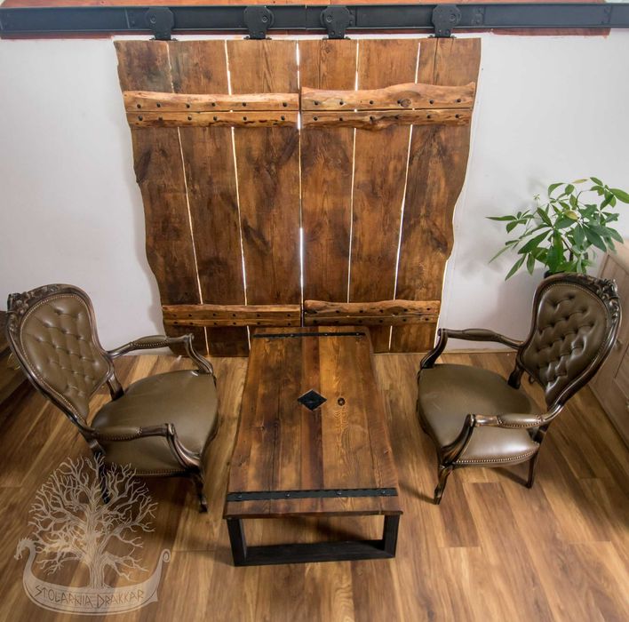 Stolik kawowy, ława, konsola, stare drewno, loft, boho, rustykalna,