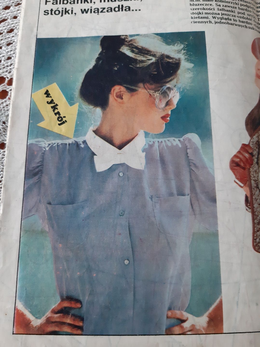Cztery wykroje z lat 80 krawieckie