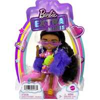 lalka barbie extra minis lalka w fioletowym futrze