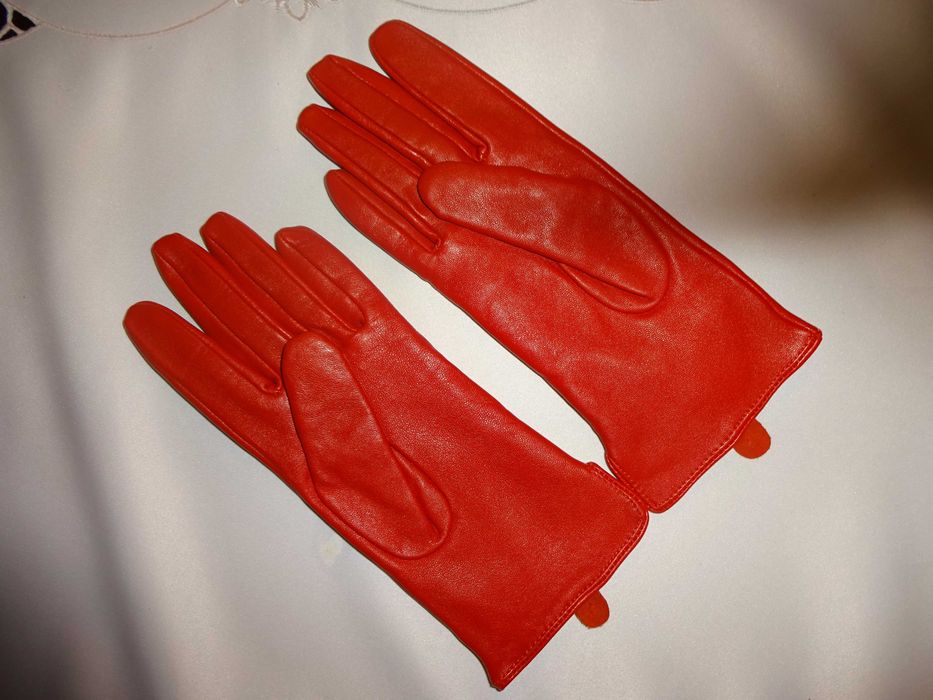 NEXT 100% Leather skórzane pięciopalczaste rękawiczki skóra r. M