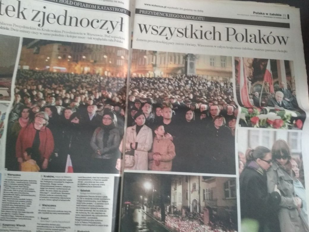 Gazeta wyborcza z 12 kwietnia 2010 Katastrofa smoleńska